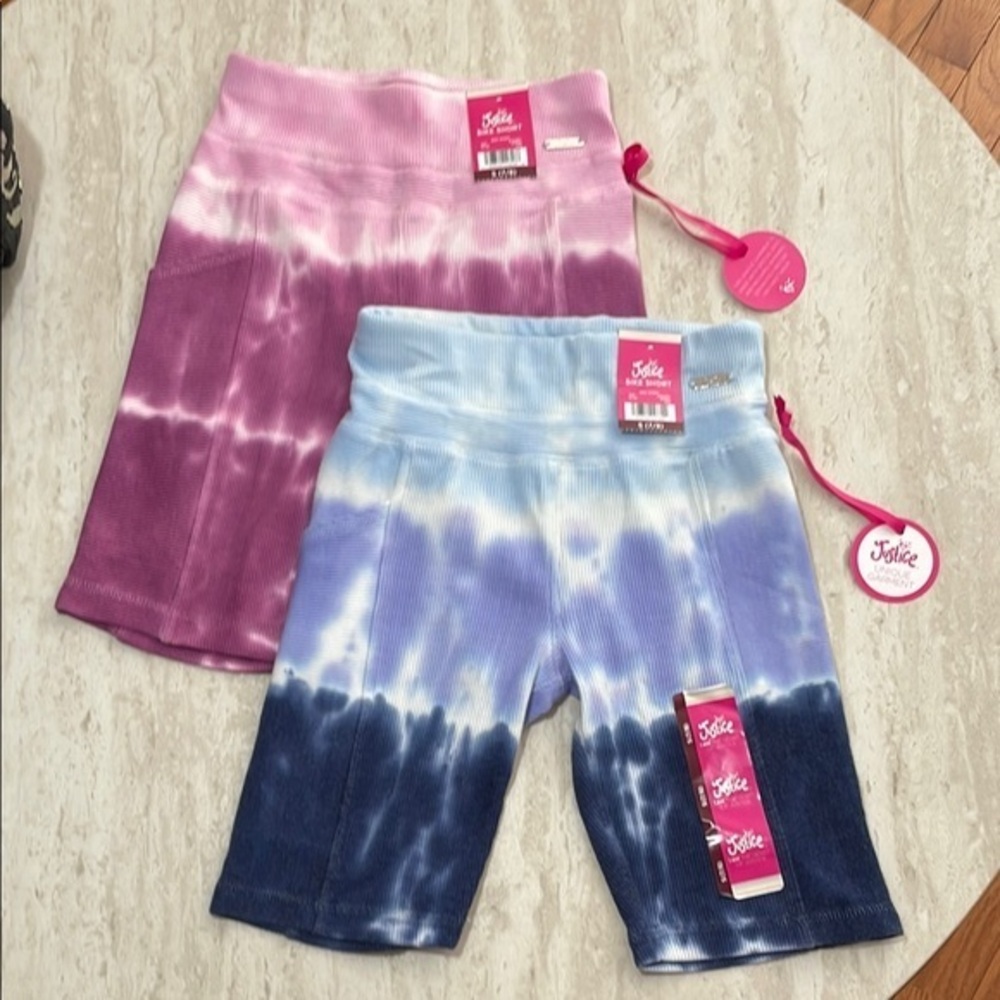 NWT Justice 2 Pairs Of Bike Shorts *S(7/8)